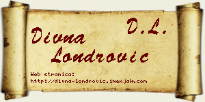 Divna Londrović vizit kartica